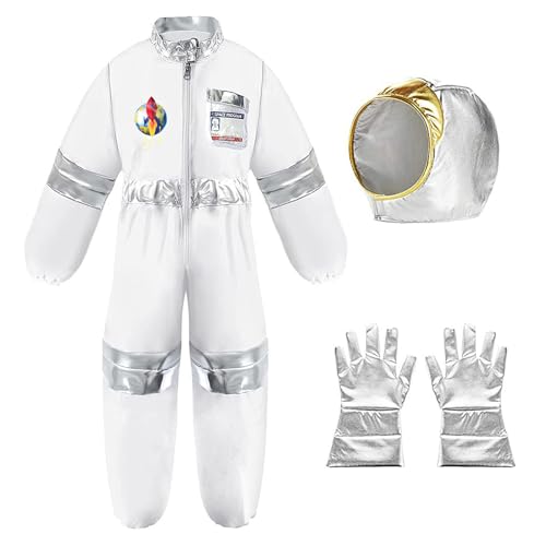 ISOYTERO Halloween -Kostüme weiße Polyester -Raumkostüm mit Handschuhen und Helm -Space -Jumpsuit mit Gummibändern und 6 Flaggenaufkleber Halloween -Kostüme für Kinder, Jungenmädchen Dress Up, s ISOYTERO Halloween -Kostüme weiße Polyester -Raumkostüm mit Handschuhen und Helm -Space -Jumpsuit mit Gummibändern und 6 Flaggenaufkleber Halloween -Kostüme für Kinder, Jungenmädchen Dress Up, s von ISOYTERO