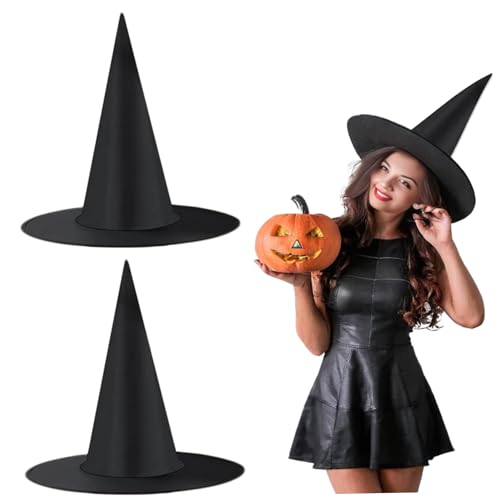 ISOYTERO Halloween Witch Hut 2PCs Schwarzer Hexenhut für Erwachsene Frauen Halloween Kostüm Zauberer Hüte hängen Hexenhüte Dekorationen für Veranda Hof Garten ISOYTERO Halloween Witch Hut 2PCs Schwarzer Hexenhut für Erwachsene Frauen Halloween Kostüm Zauberer Hüte hängen Hexenhüte Dekorationen für Veranda Hof Garten von ISOYTERO