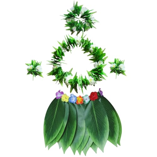 ISOYTERO Hula -Rock für Erwachsene 5pcs/Set Green Blattrock mit Halsketten Armbändern Stirnband Hawaiian Kostüm für Luau Party Gefälligkeiten m ISOYTERO Hula -Rock für Erwachsene 5pcs/Set Green Blattrock mit Halsketten Armbändern Stirnband Hawaiian Kostüm für Luau Party Gefälligkeiten m von ISOYTERO