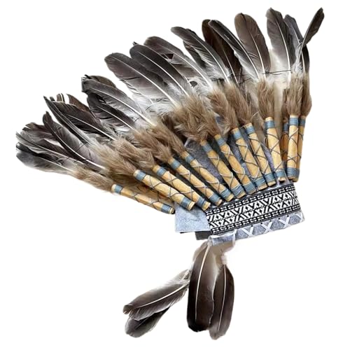 ISOYTERO Indische Kopfschmuckfedern indische Kopfbedeckung Ureinwohner Amerikas Cosplay Halloween Kostüme für Männer Frauen ISOYTERO Indische Kopfschmuckfedern indische Kopfbedeckung Ureinwohner Amerikas Cosplay Halloween Kostüme für Männer Frauen von ISOYTERO