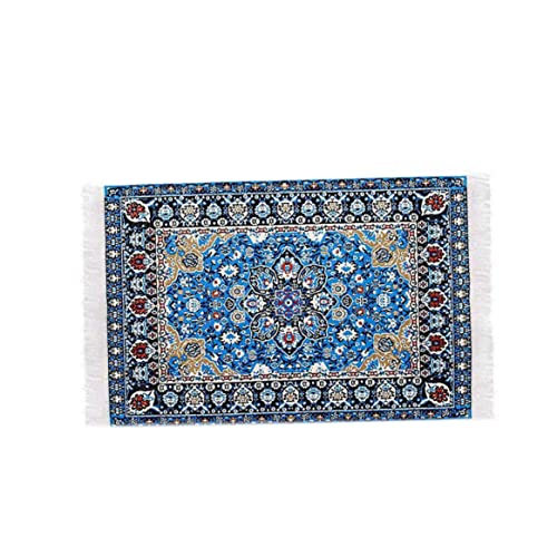 ISOYTERO Kleine Mini-Spielzeug-Miniatur-Miniatur 1/12 Skala türkisch gewebter Teppich Decken Teppich Puppenhauszubehör Spielzeugstarry Nacht Dollhouse von ISOYTERO
