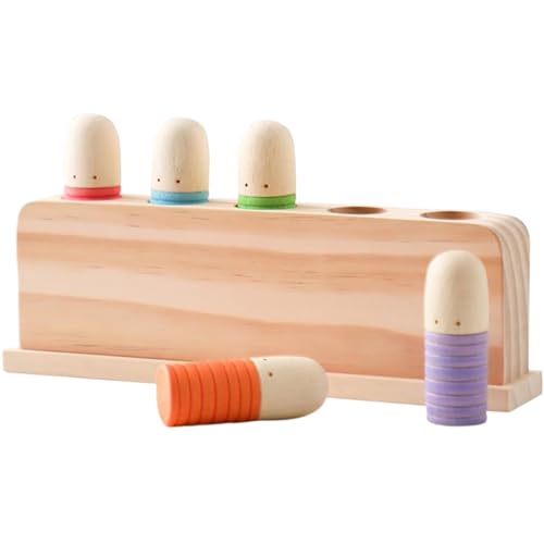 ISOYTERO Kleinkind-Pop-up-Spielzeug Regenbogenfarbe Presse und Pop-up-Spielzeug praktische hölzerne Bildungsspielzeuge Entwicklung Holzspielzeug für Zuhause, Vorschule, Kleinkindgeschenke- ISOYTERO Kleinkind-Pop-up-Spielzeug Regenbogenfarbe Presse und Pop-up-Spielzeug praktische hölzerne Bildungsspielzeuge Entwicklung Holzspielzeug für Zuhause, Vorschule, Kleinkindgeschenke- von ISOYTERO