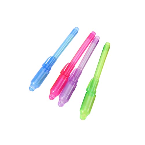 ISOYTERO Neuheit Invisible Ink Secret Message Pen mit integriertem UV Light Magic Marker Secret Message Pen 4PCs Unsichtbare Tinte von ISOYTERO