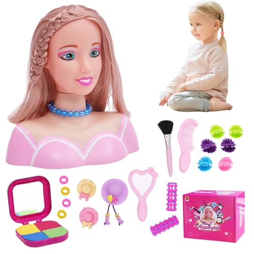 ISOYTERO Puppenkopf für Haarstyling 35pcs/Set Simuliertes Styling Head Doll für Kinder imaginativ und Make -up Lernen tun, um Spielzeug für Mädchen zu Spielen, Geschenke für Mädchen, Set 3 für Kinder ISOYTERO Puppenkopf für Haarstyling 35pcs/Set Simuliertes Styling Head Doll für Kinder imaginativ und Make -up Lernen tun, um Spielzeug für Mädchen zu Spielen, Geschenke für Mädchen, Set 3 für Kinder von ISOYTERO