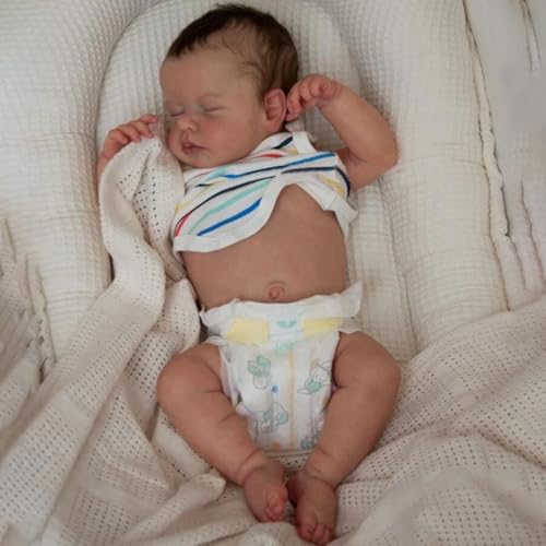 ISOYTERO Realistische Babypuppe 19 Zoll Schlafmädchen Babypuppe mit realistischen Haar von ISOYTERO