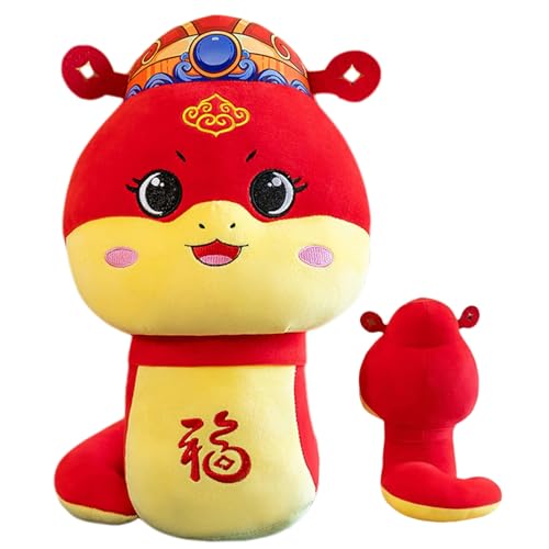 ISOYTERO Schlangengefüllte Tier, chinesische Zodiac Snake Plüsch 2025 Frühling Festival Rot ausgestopftes Spielzeug süßes Jahr des Maskottchen ISOYTERO Schlangengefüllte Tier, chinesische Zodiac Snake Plüsch 2025 Frühling Festival Rot ausgestopftes Spielzeug süßes Jahr des Maskottchen von ISOYTERO