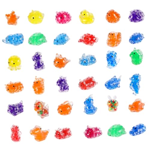 ISOYTERO Squeeze Toys 36PCs für Weihnachtsfeier -Bag Füllstoffe Mini süße sensorische Stressspielzeug mit Wasserperlen für Kinder Geburtstag Squeeze von ISOYTERO