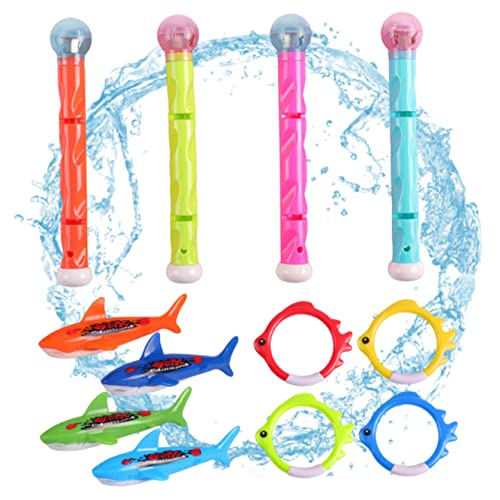 ISOYTERO Tauchspielzeugset mit Diving Stick Ring Hai Torpedo Pool Spielzeug für Swimmingpool -Training für Sommerunterwasserspiel 12PCS Spielzeug Set Set ISOYTERO Tauchspielzeugset mit Diving Stick Ring Hai Torpedo Pool Spielzeug für Swimmingpool -Training für Sommerunterwasserspiel 12PCS Spielzeug Set Set von ISOYTERO