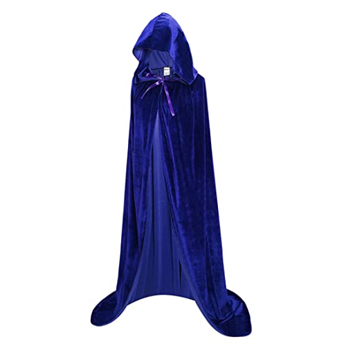 ISOYTERO Unisex in voller Länge mit Kapuze mit Kapuze mit mit Langer Cape Cape Cosplay Kostüm 43 Zoll (blau 110 cm) 1 von ISOYTERO
