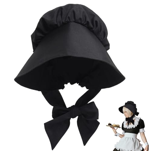 ISOYTERO Victorian Bonnet, Black Vintage Victorian Hut mit Bug, atmungsaktive mittelalterliche Motorhaube für Halloween -Kostüm -Accessoire ISOYTERO Victorian Bonnet, Black Vintage Victorian Hut mit Bug, atmungsaktive mittelalterliche Motorhaube für Halloween -Kostüm -Accessoire von ISOYTERO