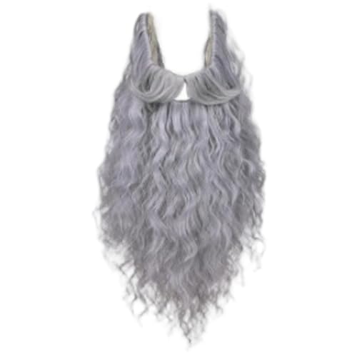 ISOYTERO Zauberer Beard 18 Zoll lang locker lockiger grauer Bärte Realistische Zauberer Kostümmänner für Halloween -Party ISOYTERO Zauberer Beard 18 Zoll lang locker lockiger grauer Bärte Realistische Zauberer Kostümmänner für Halloween -Party von ISOYTERO