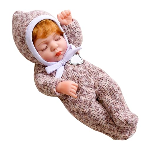 ISOYTERO mit Stoffset 12 Zoll Vinyl Mini Babypuppen abnehmbare realistische Babypuppe weiche Ganzkörper Miniaturpuppe für Kinder Mädchen wiedergeboren von ISOYTERO