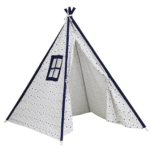 Kinder Spielen Zelt 51x47x47 '' Tipee Zelt für Kinder tragbare Tipi mit Fenster und sicherem Innenspielhaus für Geburtstagsgeschenke Star Kinder Spielen Zelt 51x47x47 '' Tipee Zelt für Kinder tragbare Tipi mit Fenster und sicherem Innenspielhaus für Geburtstagsgeschenke Star von ISOYTERO