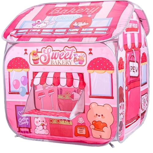 Spielen Sie Zelt für Kinder, faltbares Pop-up-Kleinkindspielhaus mit Türflip & Top-Öffnung, Trick oder Behandeln von Nicht-Shrink Fade Resistant Kids Tent für Mädchen und Jungengeschenk, Dessertzimme von ISOYTERO