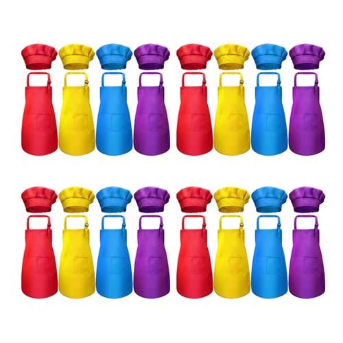ISTOVO 32-teiliges Kinderschürze und Kochmütze Set Verstellbar mit 2-Pocket Küchenschürze Schürze ISTOVO 32-teiliges Kinderschürze und Kochmütze Set Verstellbar mit 2-Pocket Küchenschürze Schürze von ISTOVO