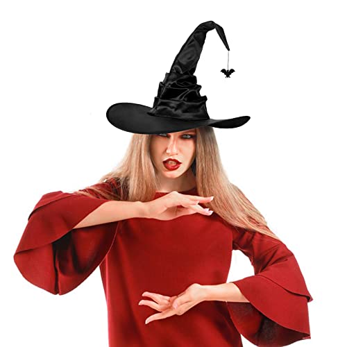 Hexenhut Halloween Hexenmütze mit Spinne Fledermaus Spitzhut Hexe Zauberer Hexenkostüm Verformbar Spitzmütze Hexenmeister Zauberhut Wizard Witch Hut Cosplay Party Hexenaccessoire Kinder Erwachsene Hexenhut Halloween Hexenmütze mit Spinne Fledermaus Spitzhut Hexe Zauberer Hexenkostüm Verformbar Spitzmütze Hexenmeister Zauberhut Wizard Witch Hut Cosplay Party Hexenaccessoire Kinder Erwachsene von ITODA