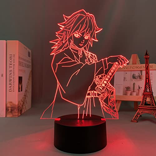 Giyu Tomioka Anime Figur für Kinder Schlafzimmer Dekor Geburtstagsgeschenk Zimmer Schreibtisch 3D Manga Geburtstagsgeschenk für Jungen Mädchen L-109 von ITOMUN