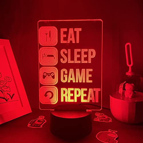 ITOMUN EAT Sleep Game Repeat Neon Figur 3D Anime Hunter X Hunter Spielfigur Cartoon Geschenke für Freunde Spielzimmer Tischdekoration Manga Geschenk Weihnachten Geburtstag Kinder Schlafzimmer L-243 ITOMUN EAT Sleep Game Repeat Neon Figur 3D Anime Hunter X Hunter Spielfigur Cartoon Geschenke für Freunde Spielzimmer Tischdekoration Manga Geschenk Weihnachten Geburtstag Kinder Schlafzimmer L-243 von ITOMUN