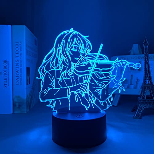 ITOMUN Kaori Miyazono Anime Figur für Kinder Schlafzimmer Dekor Geburtstagsgeschenk Zimmer Schreibtisch 3D Manga Geburtstagsgeschenk für Jungen Mädchen L-292 von ITOMUN