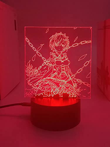 ITOMUN Re Zero Infinity Rem Ram 3D für Schlafzimmer Manga Anime Figur Dekoration Kinder Hoom Kawaii Geschenk Geschenke für Kinder Jungen Mädchen L-003 ITOMUN Re Zero Infinity Rem Ram 3D für Schlafzimmer Manga Anime Figur Dekoration Kinder Hoom Kawaii Geschenk Geschenke für Kinder Jungen Mädchen L-003 von ITOMUN