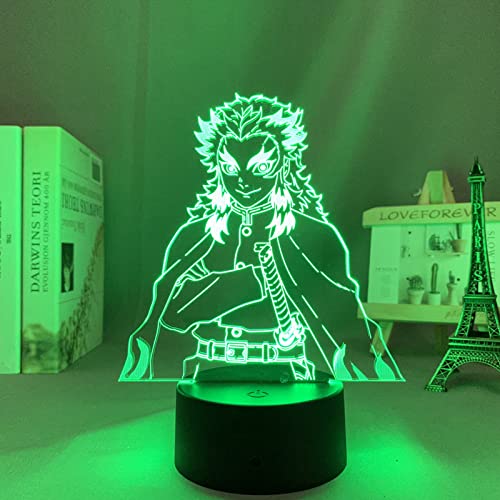 ITOMUN Rengoku Kyojuro Anime Figur für Kinder Schlafzimmer Dekor Geburtstagsgeschenk Zimmer Schreibtisch 3D Manga Geburtstagsgeschenk für Jungen Mädchen L-181 von ITOMUN