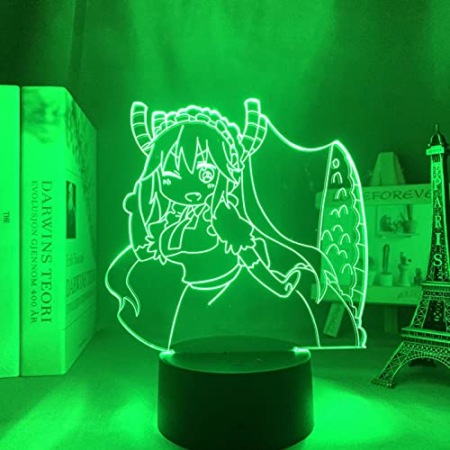 Miss Dragon Maid Anime Figur für Kinder Schlafzimmer Dekor Geburtstagsgeschenk Zimmer Schreibtisch 3D Manga Geburtstagsgeschenk für Jungen Mädchen L-193 von ITOMUN