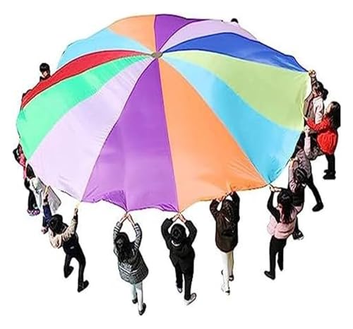 ITTRUH Bunter Spielfallschirm, Teamwork-Spiele Erwachsene Kinder, for körperliches Training in Kindergärten(2m) von ITTRUH