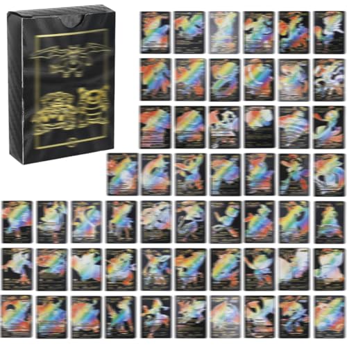 55 Anime-Cartoon-Karten, seltene Karten-Set, Keine Wiederholung Comic Kinder Geburtstag Party Geschenk-Karten-Set sortierte Karten (schwarz) von IUDWCG