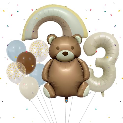 luftballon 3,geburtstagsdeko 3 jahre junge,folienballon 3,ballon 3Birthday Decoration Years Boys,Folienballon 3,Luftballons,Geburtstag, Foil Balloon,3rd Birthday Boy,Bear Balloons 3rd Boy Girl von IUHRIE