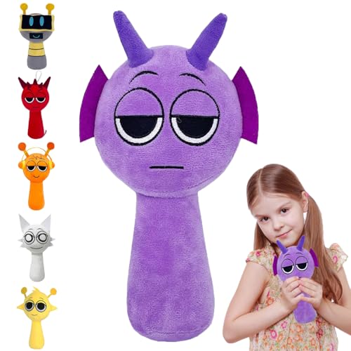 IUKUNNE Sprunki Plush Toys, Sprunki Plushies Kuscheltier, Sprunki Plushies Toy, Sprunki PlüSchtier, Sprunki Game Plush Toys, Sprunki Plüschfiguren, Sprunki Plush, Sprunki Plushies Merch (Lila) von IUKUNNE