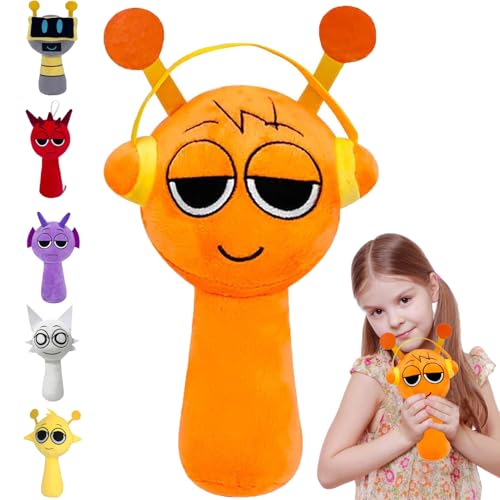 IUKUNNE Sprunki Plush Toys, Sprunki Plushies Kuscheltier, Sprunki Plushies Toy, Sprunki PlüSchtier, Sprunki Game Plush Toys, Sprunki Plüschfiguren, Sprunki Plush, Sprunki Plushies Merch (Orange) von IUKUNNE