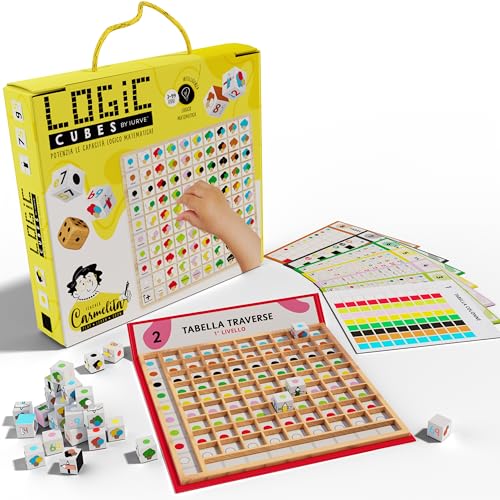 IURVE® Logic Cubes Lernspiele zur Verbesserung der mathematischen Fähigkeiten. Montessori-Spiele aus Holz zum Bewegen auf dem Schachbrett. Spiele für Kinder ab 3 Jahren und Brettspiele für Erwachsene. von IURVE