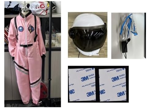 IUTOYYE Astronautenkostüm mit Helm für Kinder, Raumanzug für Jungen & Mädchen mit bewegbarem Visier & Lichtstreifen - Kinder Astronaut Halloween-Kostüme für Cosplay IUTOYYE Astronautenkostüm mit Helm für Kinder, Raumanzug für Jungen & Mädchen mit bewegbarem Visier & Lichtstreifen - Kinder Astronaut Halloween-Kostüme für Cosplay von IUTOYYE