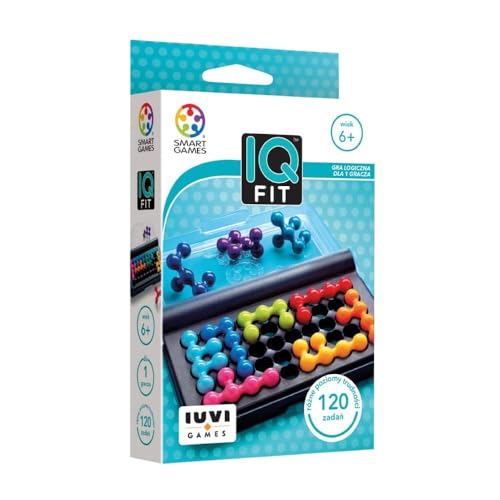 Smart Games - IQ Fit (PL) - Spiel, Puzzle mit 120 Aufgaben, für Kinder ab 6 Jahren, Taschenspiel für unterwegs von IUVI Games