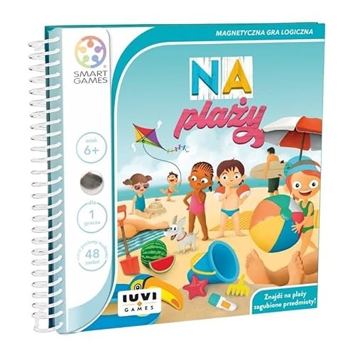 Smart Games - Spiel für 1 Spieler, Einzelspielerspiel - Am Strand - 48 Aufgaben - für Kinder ab 6 Jahren | Reisespiel von IUVI Games