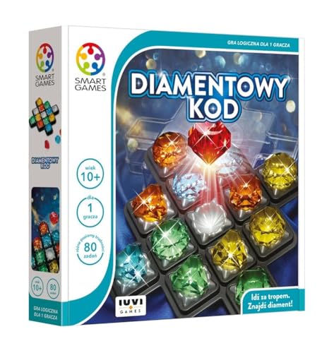 Smart Games - Spiel für 1 Spieler, Einzelspielerspiel - Diamond Code - 80 Aufgaben - für Kinder ab 10 Jahren | Reisespiel von IUVI Games