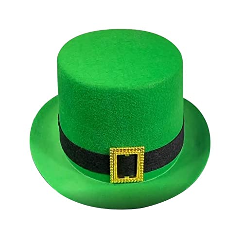 St. Patricks Partyhut, Unisex, Erwachsene, Patrick's Day, irischer Kobold, grüner Zylinderhut mit für Männer und Frauen, Kostüm, Partyzubehör von IUYQY
