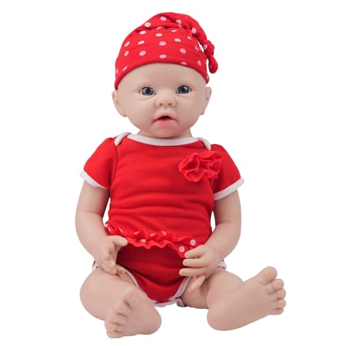 IVITA Ganzkörper Silikon Reborn Baby Puppe Neugeborenes Baby Puppe echte Baby Doll handgemachte Blaue Augen weiche Babypuppe Mädchen (WB1519-48cm-3791g-Junge) von IVITA