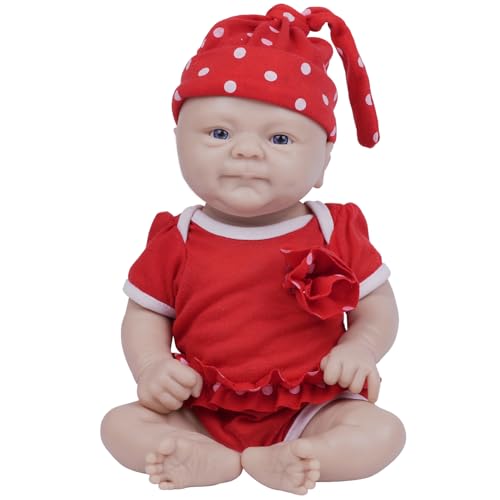 IVITA Ganzkörper Silikon Reborn Baby Puppe Offener Mund Neugeborene Babypuppe Zwillinge Babypuppe Weiche Babypuppe Kann Schnuller Fressen Unbemalte Puppe Mädchen von IVITA