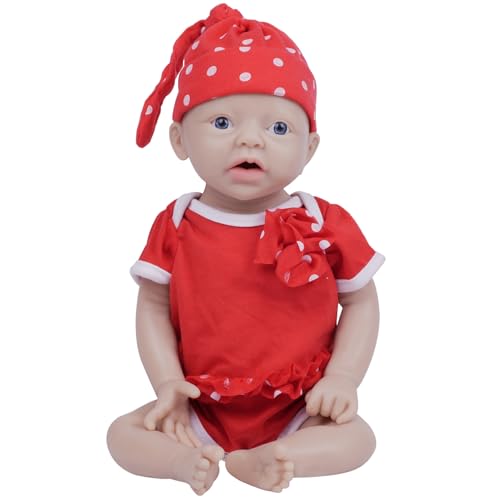 IVITA Ganzkörper Silikon Reborn Babypuppe Neugeborenes Babypuppe weiche handgemachte Blaue Augen Babypuppe Mädchen (WG1515-38cm-1581g-Mädchen) von IVITA