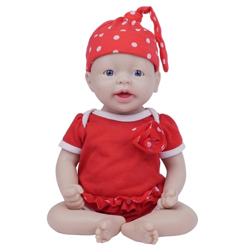 IVITA Ganzkörper Silikon Reborn Babypuppe Neugeborenes Babypuppe weiche handgemachte Blaue Augen Babypuppe Mädchen (WG1555-37cm-1650g-Mädchen) von IVITA