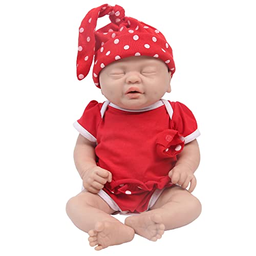 IVITA Ganzkörper Silikon Reborn Baby Puppe Offener Mund Neugeborene Babypuppe Zwillinge Babypuppe Handgemachte Blaue Augen Weiche Babypuppe (WG1535-35cm-1604g-Mädchen) von IVITA