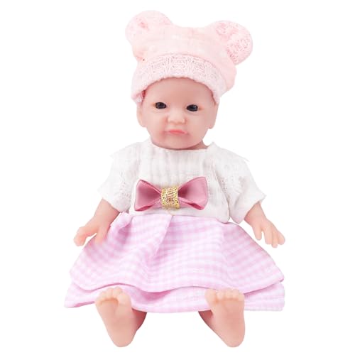IVITA Mini Ganzkörper Silikon Reborn Baby Puppe Neugeborenes Baby Puppe Echte Baby Doll Handgemachte Weiche Babypuppe Mädchen von IVITA