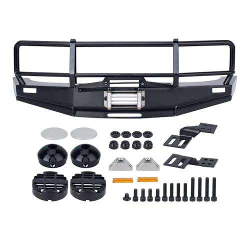 IVLAZLRG 1/10 Maßstab Metall Rohr vorne Winde Stoßstange Bullbange für RC Crawler kompatibel mit Run80 -Chassis und LC80 -Körper -Upgrade -Teilen(A) von IVLAZLRG