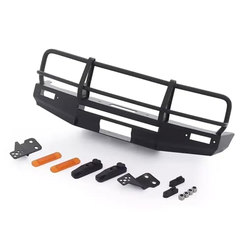 IVLAZLRG 1/10 Maßstab Metall Rohr vorne Winde Stoßstange Bullbange für RC Crawler kompatibel mit Run80 -Chassis und LC80 -Körper -Upgrade -Teilen(B with lamp) von IVLAZLRG