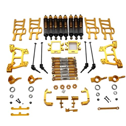 IVLAZLRG 1/10 Scale Car Aluminium Upgrade Zubehör kompatibel mit Modell 94108 und 94111(Yellow) von IVLAZLRG