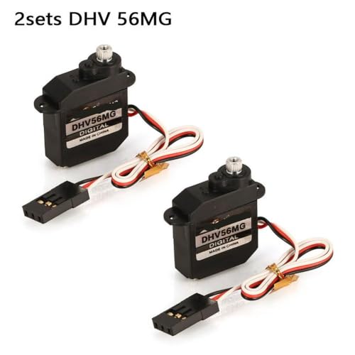 IVLAZLRG 1,2 kg Digitale Coreless RC Metal Gear Servo kompatibel mit RC -Autos Roboter Flugzeuge Drohnen DIY -Modelle JX DHV56MG(2pcs DHV56MG) von IVLAZLRG
