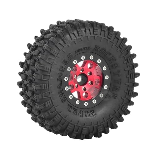 IVLAZLRG 1,55 Zoll Metall -Perldlock -Räder und Off -Straßenreifen, die für 1/10 1/12 RC -Spielzeugautos geeignet sind, kompatibel mit Jimny FMS UTB18(RD-1PC) von IVLAZLRG