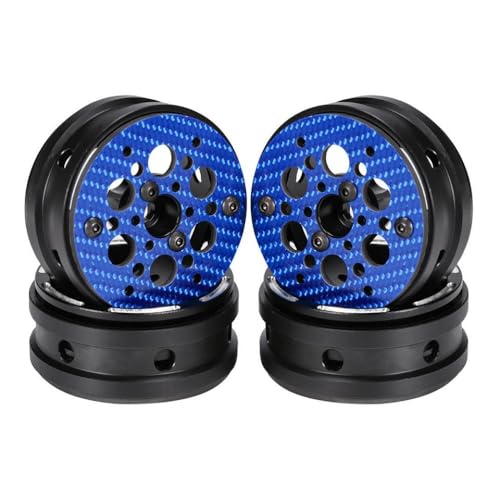 IVLAZLRG 1,9 -Zoll -Kohlefaser -Delrin -Radfelgen, die mit 1/10 RC -Crawler -Builds für TGH -DLUX -Gspeed V4 UGRC -Chassis kompatibel sind(4PCS B Blue) von IVLAZLRG