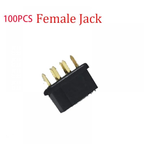 IVLAZLRG 10/100pcs 6Pin MPX Multiplex-Anschluss männlicher weiblicher Stecker AM-1016 kompatibel mit RC-Segelfluglinie-Verbindungszubehör(100pcs Black Female) von IVLAZLRG